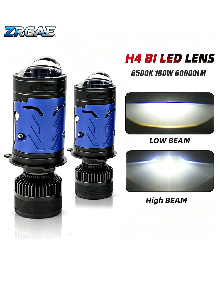 Universal Motorcycle Led Headlight Projector - 2개입 H4 바이 미니 LED 프로젝터