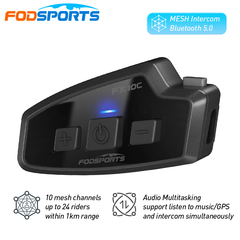 Full Face Motorcycle Helmet With Bluetooth - Fodsports FX 10C 오토바이 메쉬 인터콤