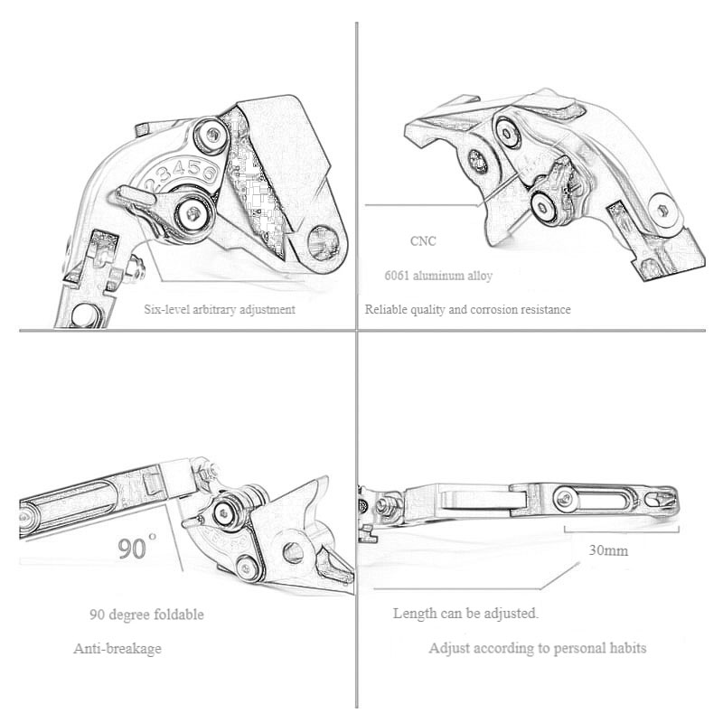 야마하 MT-09 MT09 MT mt 09 2021-2 - Cnc Aluminum Adjustable Brake Clutch Levers 리뷰 및 가격