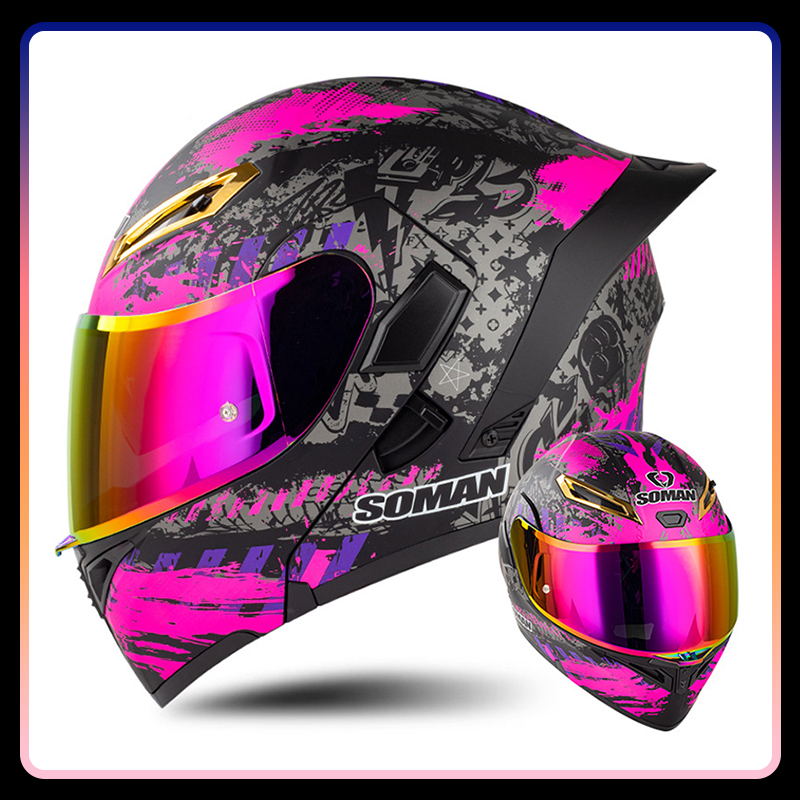 사계절용 플립업 오토바이 헬멧, 이중 렌즈 모듈형 헬멧 - Dual Visor Motorcycle Racing Helmet 리뷰 및 가격