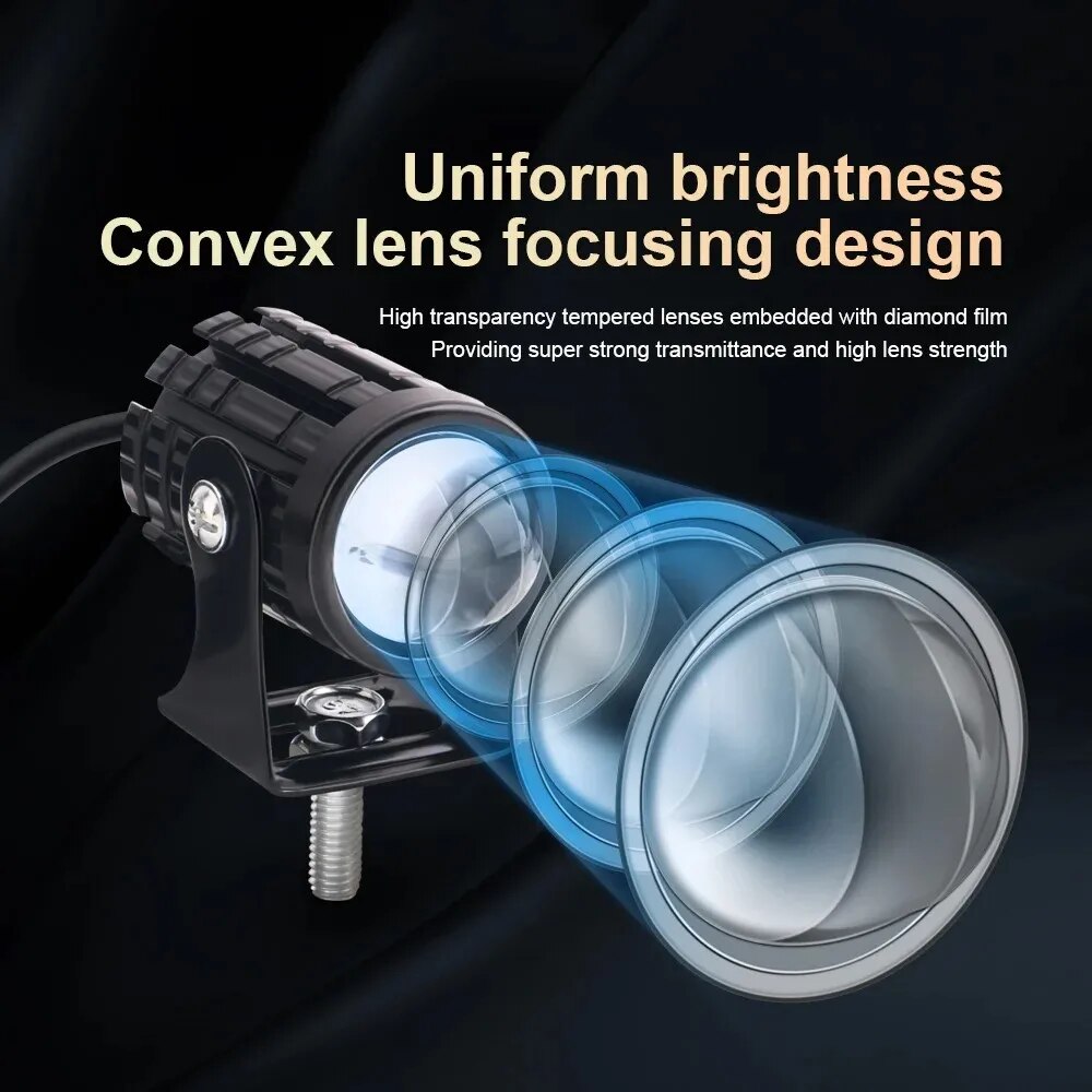 1/2PCS 범용 오토바이 LED 헤드 라이트 프로젝터 - Universal Motorcycle Led Headlight Projector 리뷰 및 가격