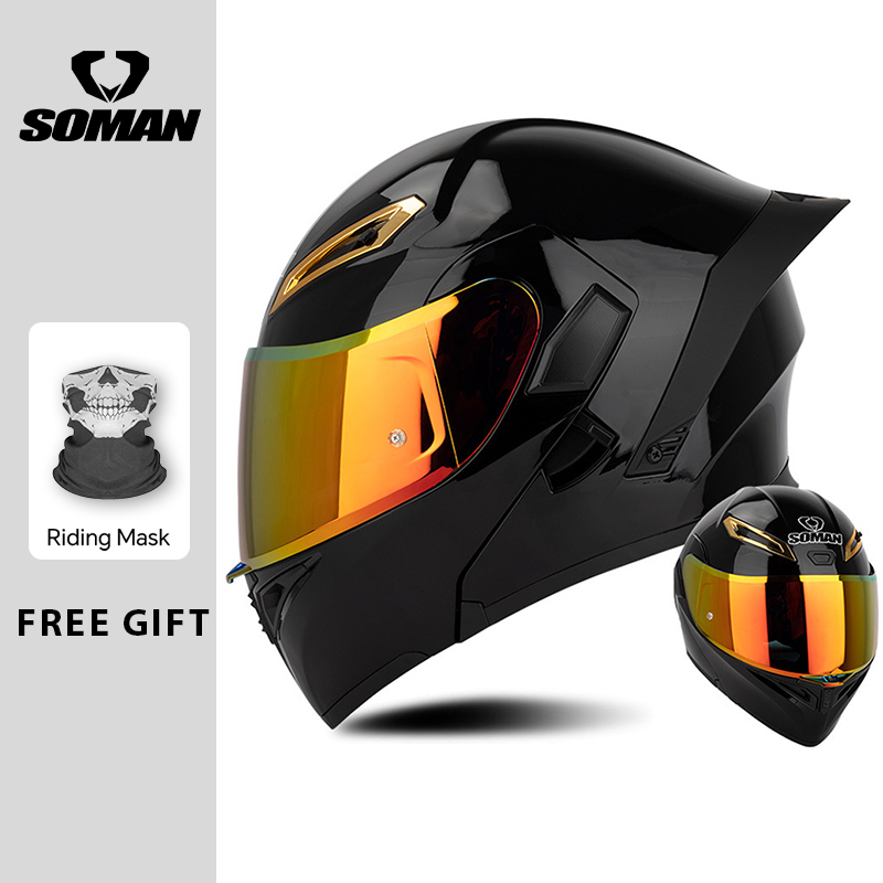 유니섹스 DOT 승인 듀얼 바이저 플립업 오토바이 헬멧 - Dual Visor Motorcycle Racing Helmet 리뷰 및 가격