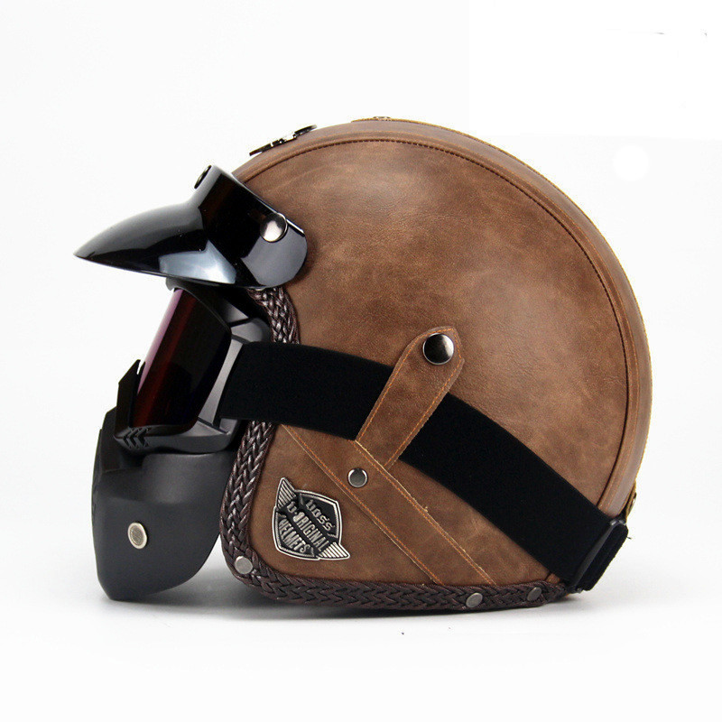 남녀공용 오픈 페이스 3/4 헬멧, 맞춤형 빈티지 레트 - Vintage Open Face Retro Helmet 리뷰 및 가격